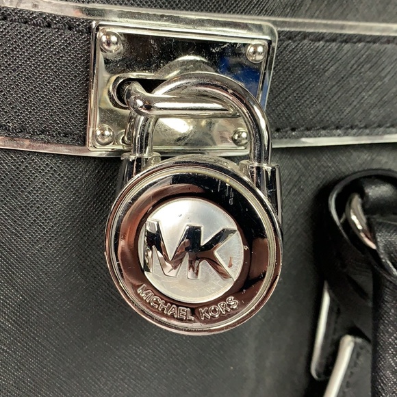 Michael Kors LG Blk Hamilton Specchio Leather Tote - Picture 2 of 11